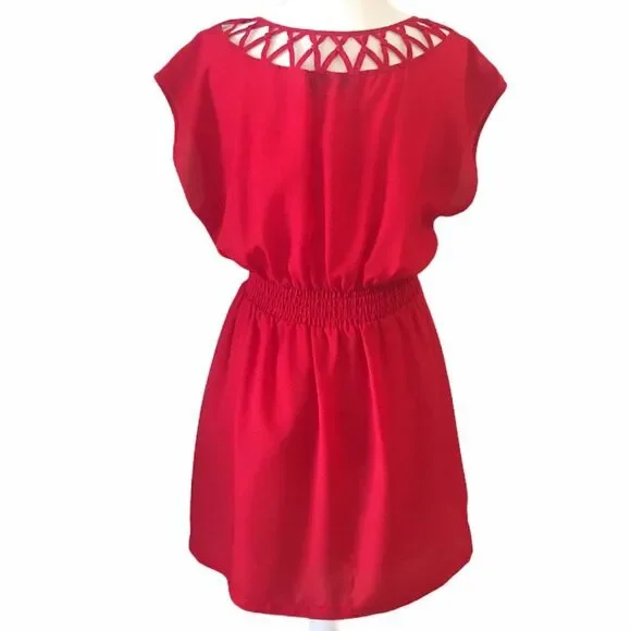 ❤️ Forever 21 Red Cage Dress ❤️ - Picture 7 of 15